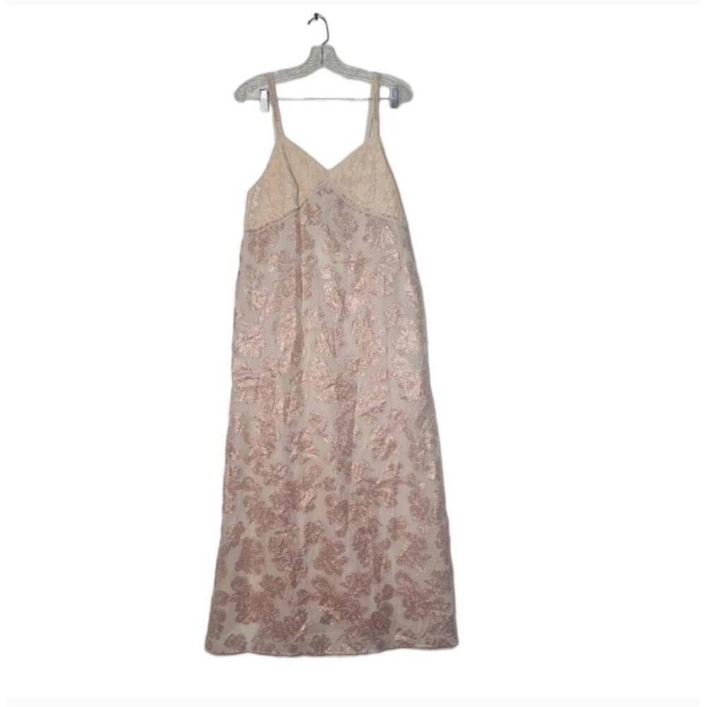 NWT Zara Limited Edition Maxi Dress Floral Side Slit Spaghetti Straps - Picture 13 of 14